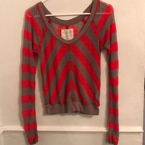 Long sleeve Free People mesh sweater